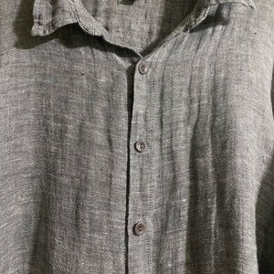 FLAX Linen Gray Men's Shirt